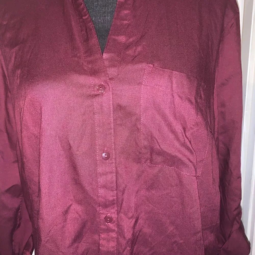 Primark Collarless Button Front Top - Picture 2 of 6